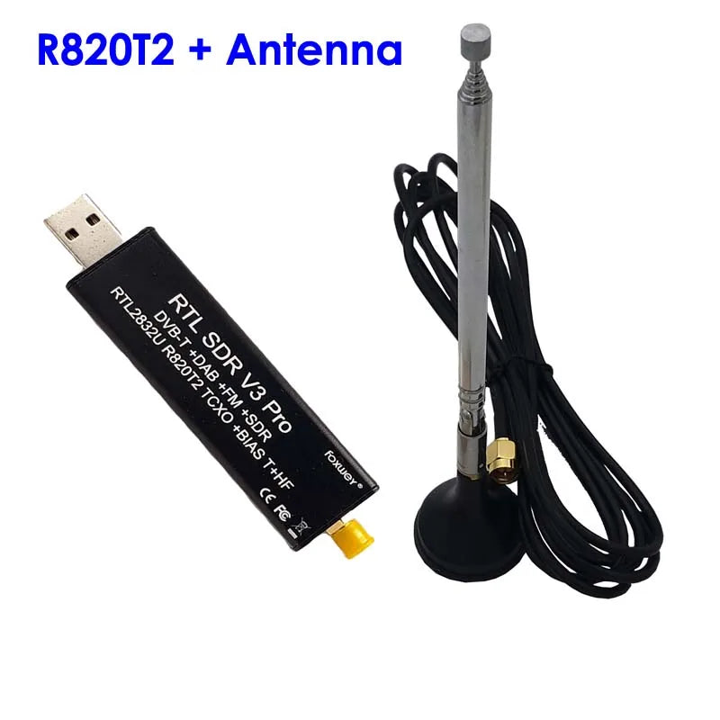 RTL SDR receiver V3 Pro  with chipset RTL2832-RTL2832U R820t2 for Ham radio SDR  RTL   for 500 Khz-2 GHz UHF VHF HF AM FM