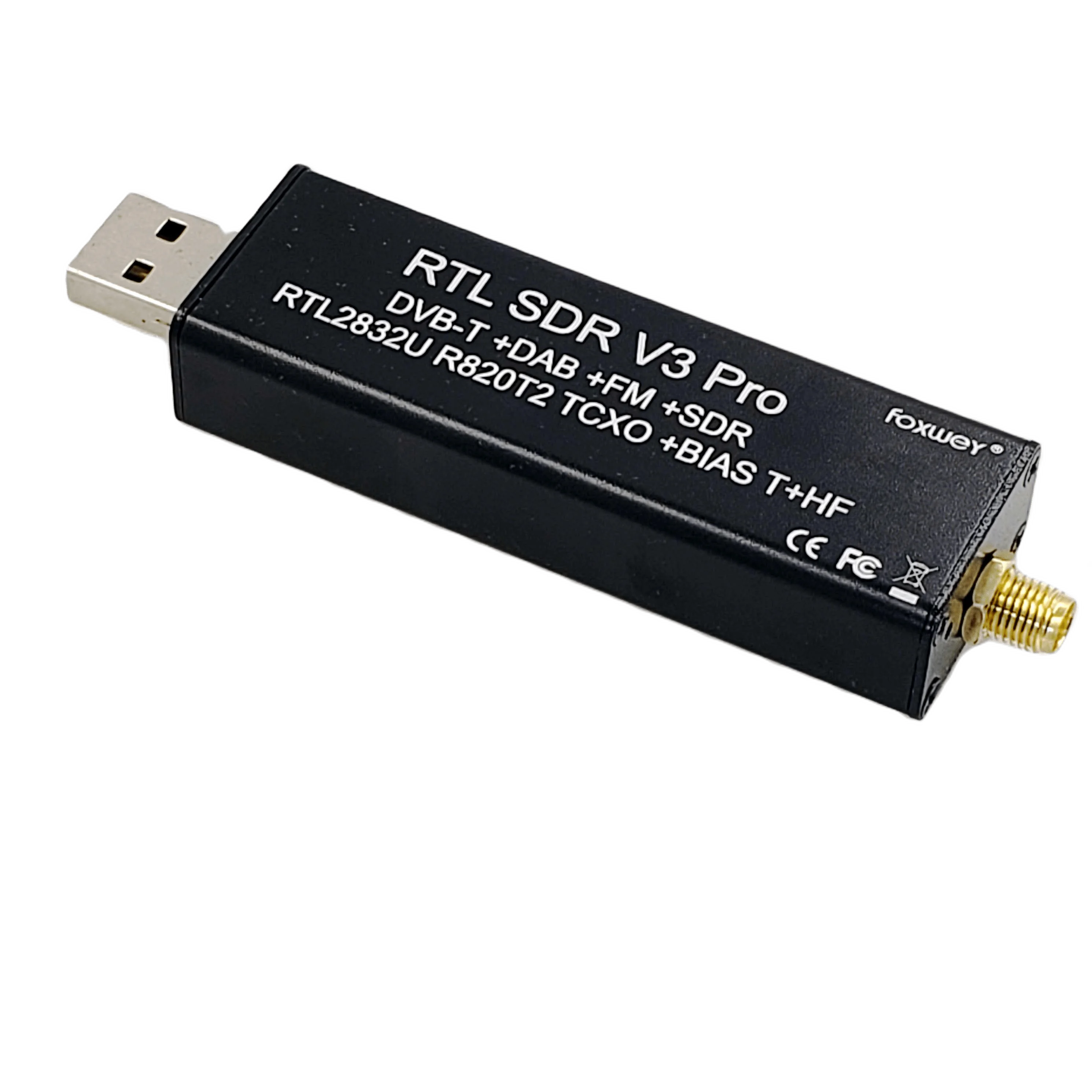 RTL SDR receiver V3 Pro  with chipset RTL2832-RTL2832U R820t2 for Ham radio SDR  RTL   for 500 Khz-2 GHz UHF VHF HF AM FM