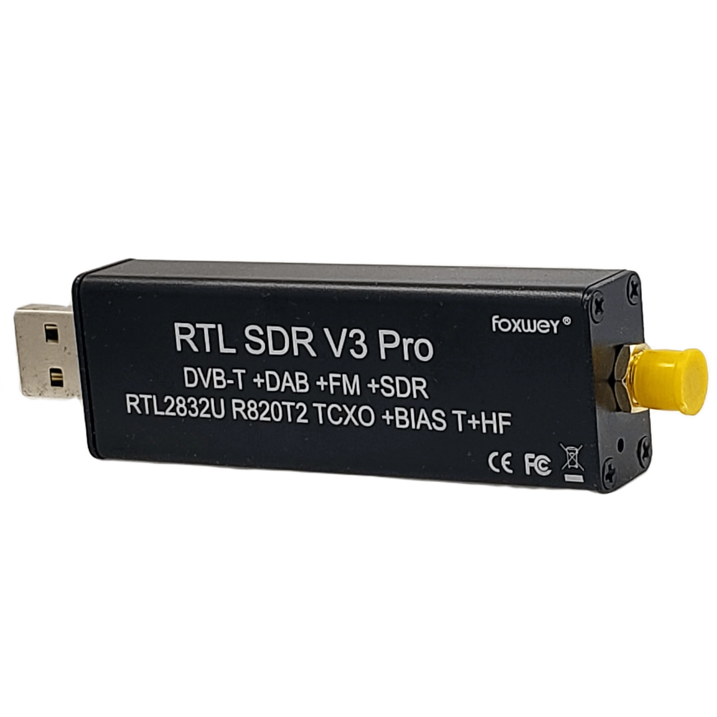 New RTL-SDR Receiver Radio SDR RTL finished products  best  Chip  RTL2832  rtl SDR Rreceiver  100KHz-1.7GHz full spectrum FOXWEY